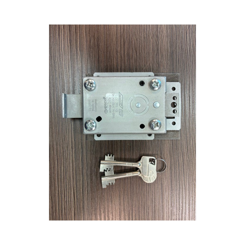 Zamek kluczowy 2608  kl. A klucz 65mm z płytą manganową